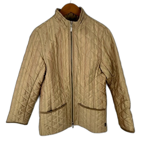 Barbour Muted Stripe Quilted Jacket Size 6 - Picture 1 of 15